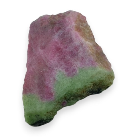 Zoisyte with ruby cut raw 25x23 mm no 124