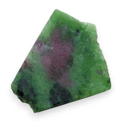 Zoisyt z rubinem cięty surowy 26x21 mm nr 201