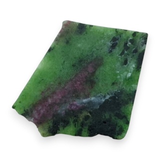 Zoisyte with ruby cut raw 27x25 mm no 199