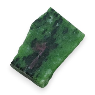 Zoisyt z rubinem cięty surowy 28x19 mm nr 111