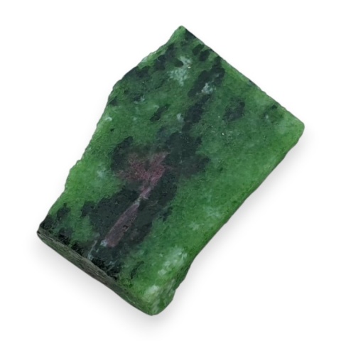 Zoisyte with ruby cut raw 28x19 mm no 111