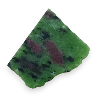 Zoisyt z rubinem cięty surowy 28x22 mm nr 141