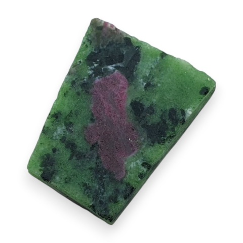 Zoisyte with ruby cut raw 29x24 mm no 107