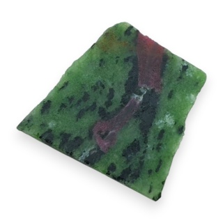 Zoisyt z rubinem cięty surowy 31x30 mm nr 145