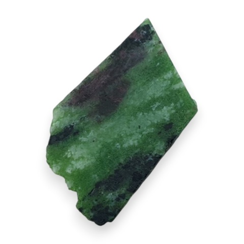 Zoisyte with ruby cut raw 34x18 mm no 122