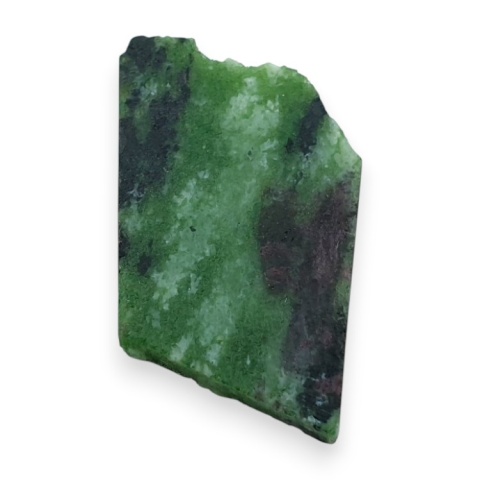 Zoisyte with ruby cut raw 34x18 mm no 122