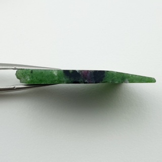 Zoisyte with ruby cut raw 37x21 mm no 170