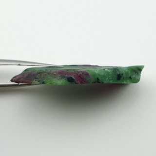 Zoisyte with ruby cut raw 37x23 mm no 144
