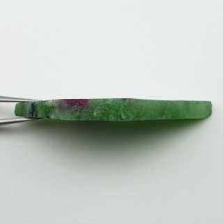 Zoisyte with ruby cut raw 39x18 mm no 186