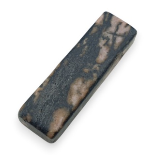 Black rhodonite icicle shape 33x10 mm no 136