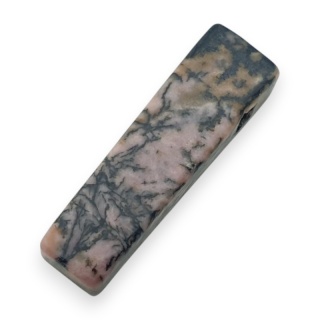 Black rhodonite icicle shape 34x10 mm no 150