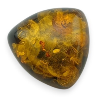 Bursztyn bałtycki kaboszon 14x14 mm nr 948