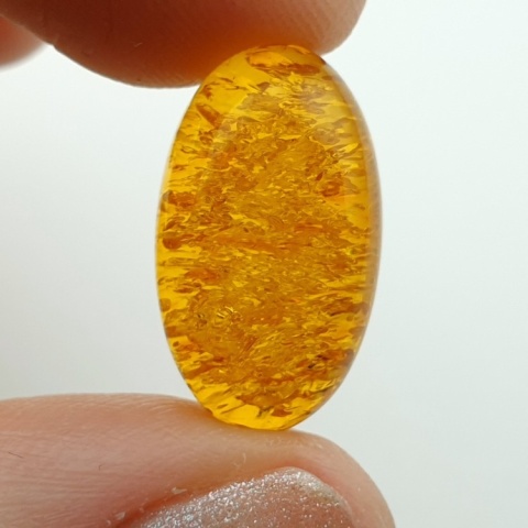 Bursztyn bałtycki kaboszon 18x11 mm nr 954