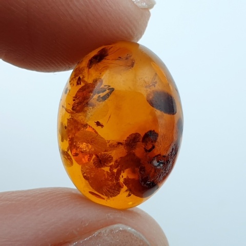 Bursztyn bałtycki kaboszon 16x12 mm nr A189