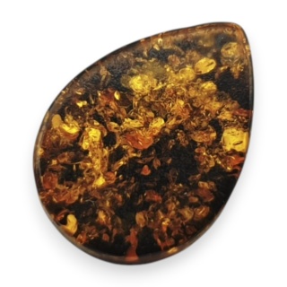 Baltic amber flat teardrop 11x8 mm no 36