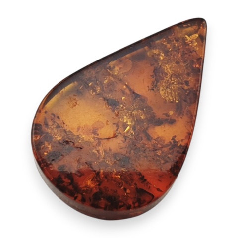 Baltic amber flat teardrop 25x14 mm no 17