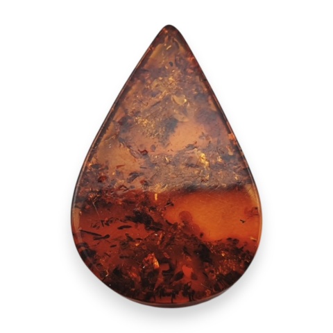 Baltic amber flat teardrop 25x14 mm no 17