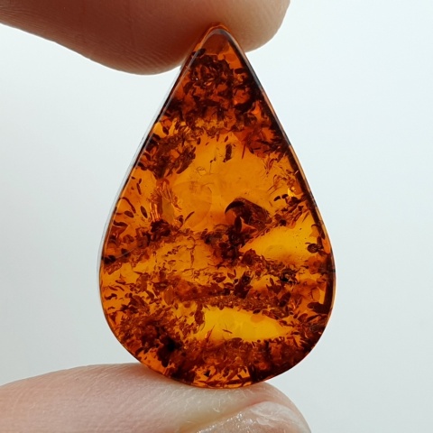 Baltic amber flat teardrop 25x16 mm no 11