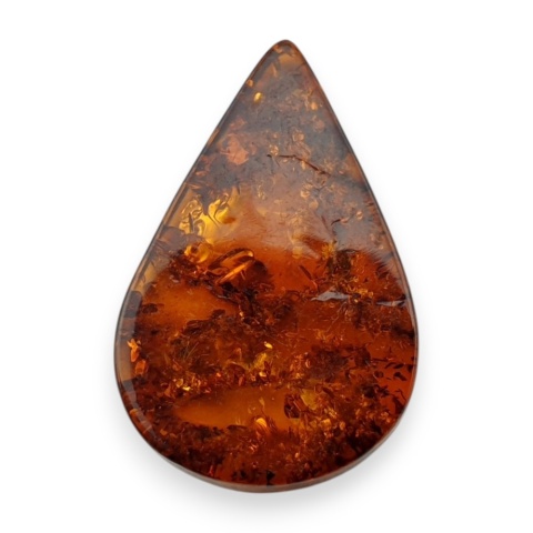 Baltic amber flat teardrop 25x16 mm no 11