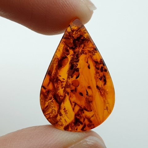 Baltic amber flat teardrop 25x16 mm no 13