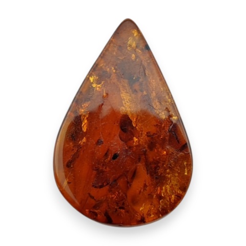 Baltic amber flat teardrop 25x16 mm no 13