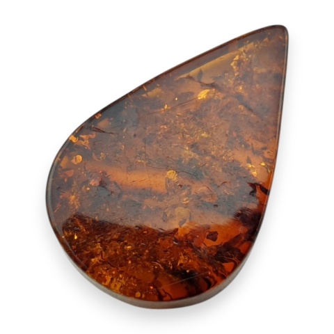 Baltic amber flat teardrop 25x16 mm no 14