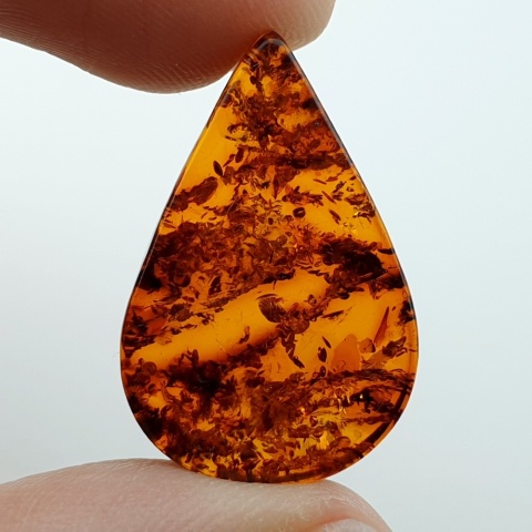 Baltic amber flat teardrop 25x16 mm no 14