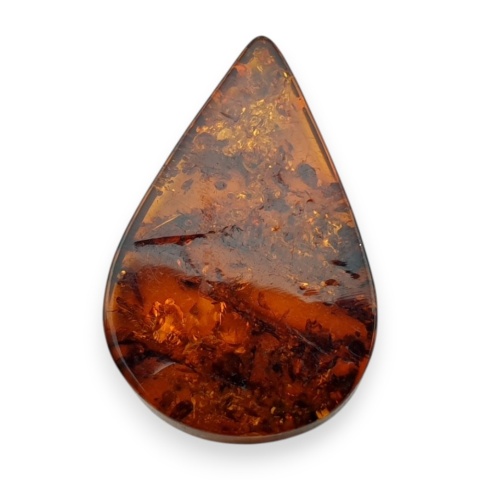 Baltic amber flat teardrop 25x16 mm no 14