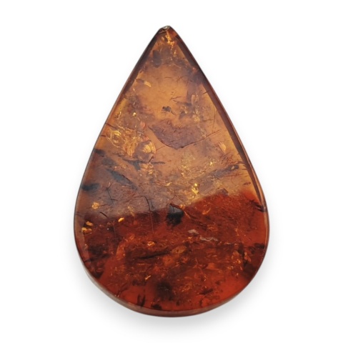 Baltic amber flat teardrop 25x16 mm no 20