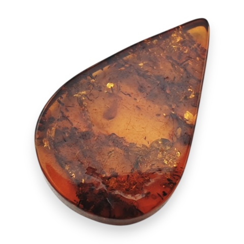 Baltic amber flat teardrop 25x16 mm no 23