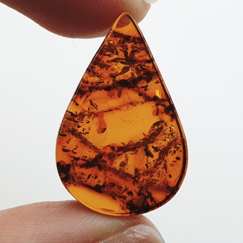 Baltic amber flat teardrop 25x16 mm no 23