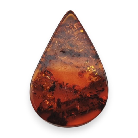 Baltic amber flat teardrop 25x16 mm no 23