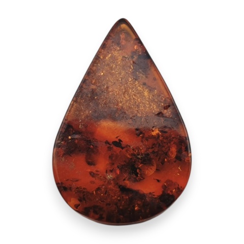 Baltic amber flat teardrop 25x16 mm no 25
