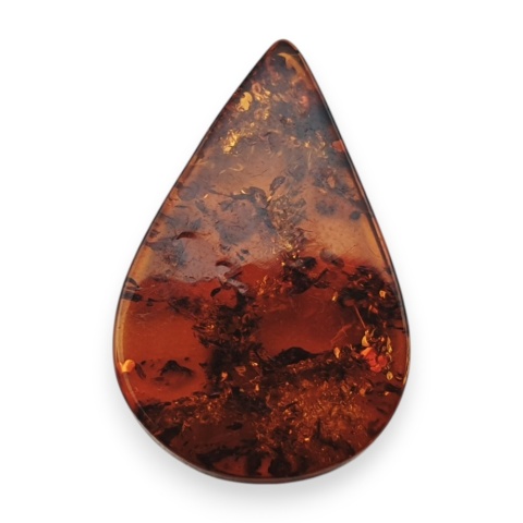 Baltic amber flat teardrop 25x16 mm no 28
