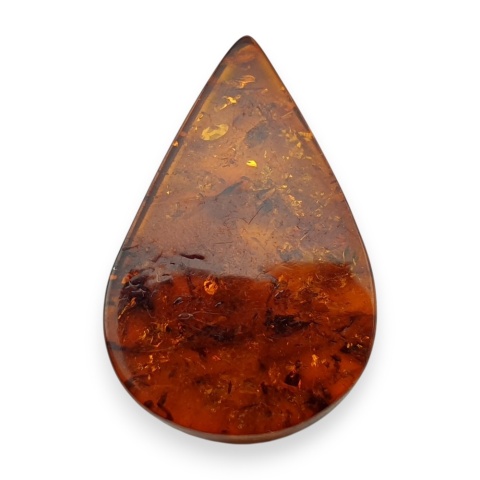 Baltic amber flat teardrop 25x16 mm no 6