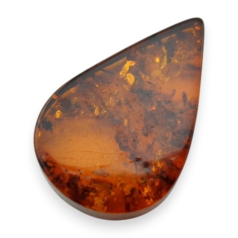 Baltic amber flat teardrop 25x16 mm no 7