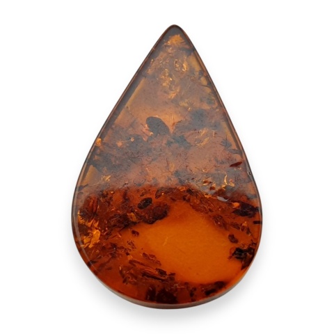 Baltic amber flat teardrop 25x16 mm no 7