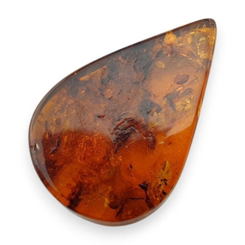 Baltic amber flat teardrop 25x16 mm no 8