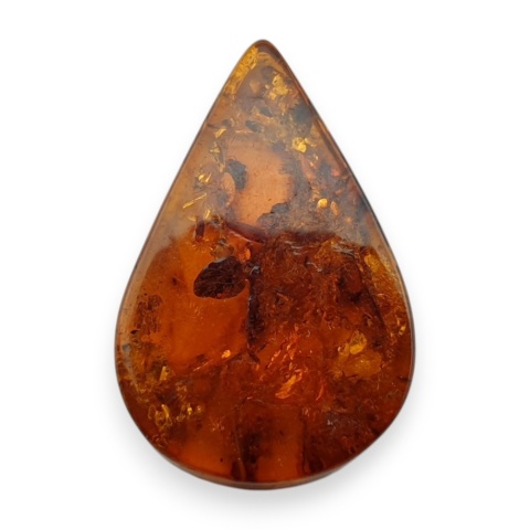 Baltic amber flat teardrop 25x16 mm no 8