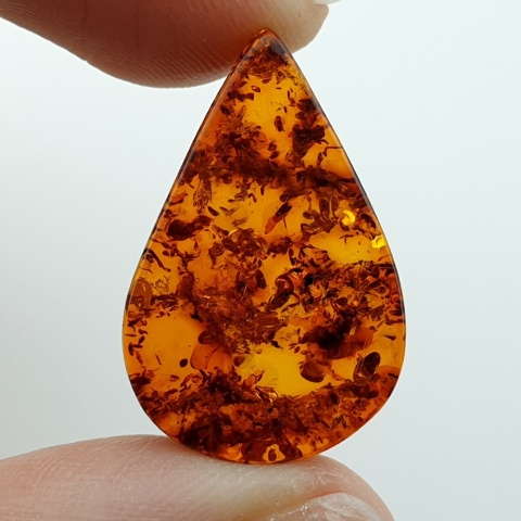 Baltic amber flat teardrop 25x16 mm no 9
