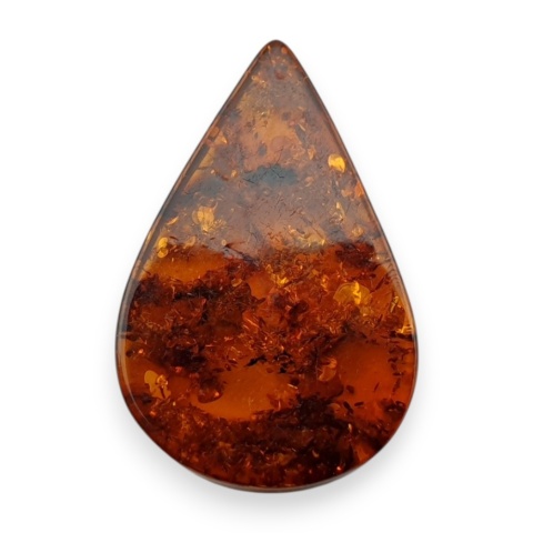 Baltic amber flat teardrop 25x16 mm no 9