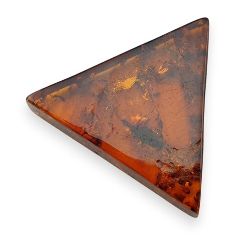 Bursztyn bałtycki płaski trójkąt 17x17 mm nr 8
