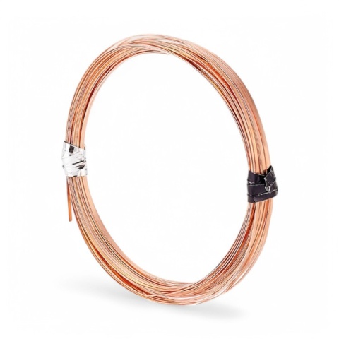 Flat copper wire 0.6x0.2 mm 6 m