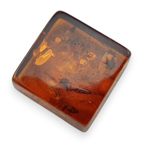 Bursztyn bałtycki płaski kwadrat 10x10 mm nr 12