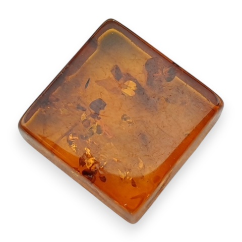 Bursztyn bałtycki płaski kwadrat 10x10 mm nr 27