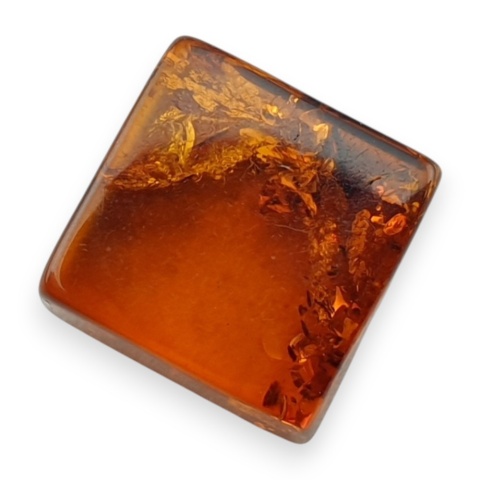 Bursztyn bałtycki płaski kwadrat 10x10 mm nr 45