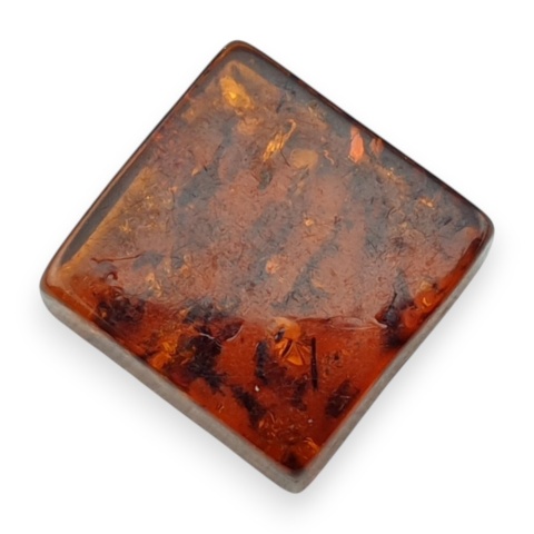 Bursztyn bałtycki płaski kwadrat 11x10 mm nr 33
