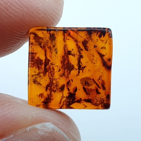 Bursztyn bałtycki płaski kwadrat 11x10 mm nr 33