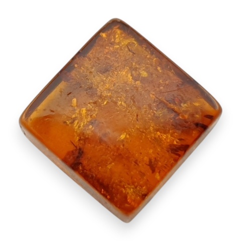 Bursztyn bałtycki płaski kwadrat 11x11 mm nr 3