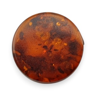 Bursztyn bałtycki płaski okrągły fi 11 mm nr 4